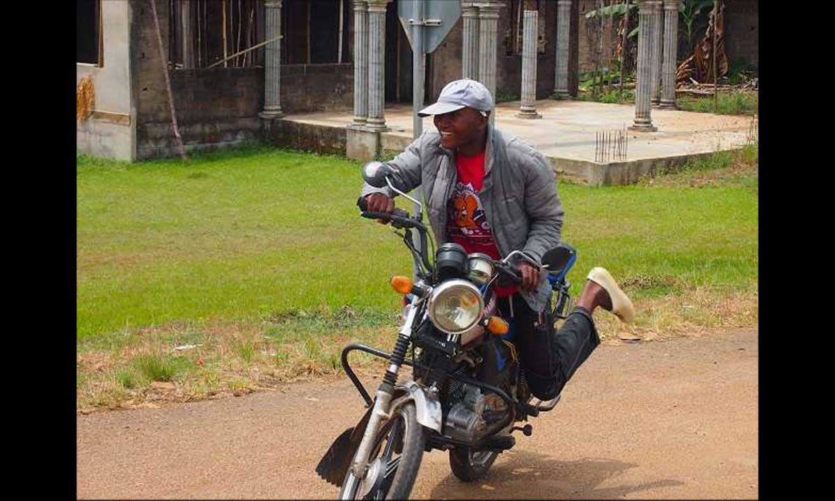 Meet Nigerian Stunt Rider Who Sleeps While Riding Bike Okada