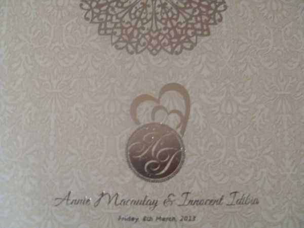 2Face, Annie Macaulay’s Wedding Invitation Card [Picture]