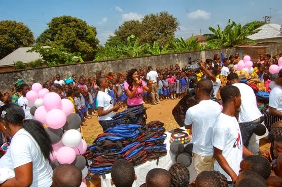 Chika Ike Awards 5 Students With Scholarshi​p In Asaba On Her Birthday