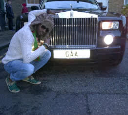 9ice Poses With Hired Car As He Shoots Music Video In UK, Starts False Car Acquisition Hype