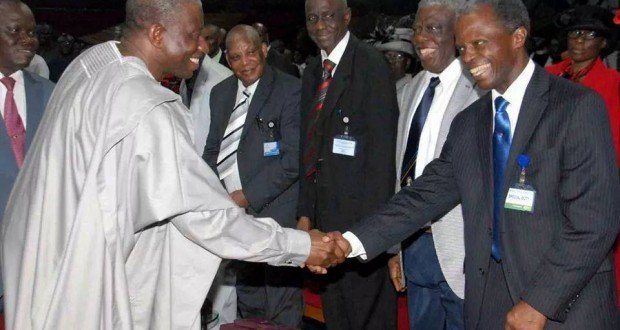 President Jonathan, Osinbajo at Redeemed Camp (Pictures)