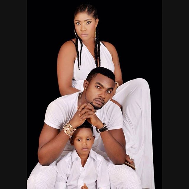 Angela Okorie shares beautiful family portrait of her husband and son