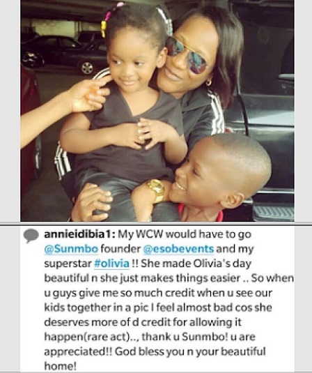 Annie Idibia Pulls Down Photo Of Her Praising Hubby’s Babymama