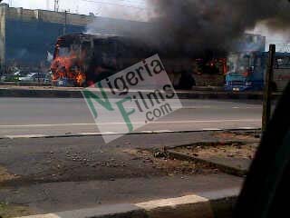 BREAKING NEWS: BRT BUSES BEING SET ON FIRE BY MILITARY MEN [pictures]