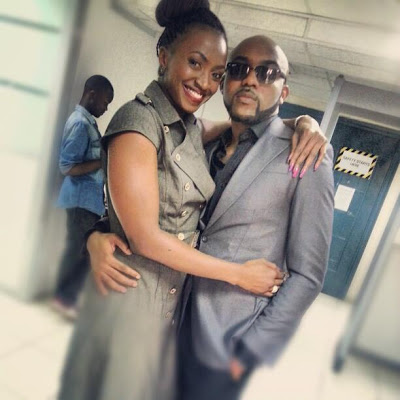 PHOTONEWS: Whoops!!! Banky W Feeling Cool With Actress Kate Henshaw Waist