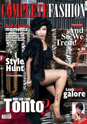 TONTO DIKEH AND HOLLYWOOD ACTOR,GBENGA AKINNAGBE COVER COMPLETE FASHION MAGAZINE