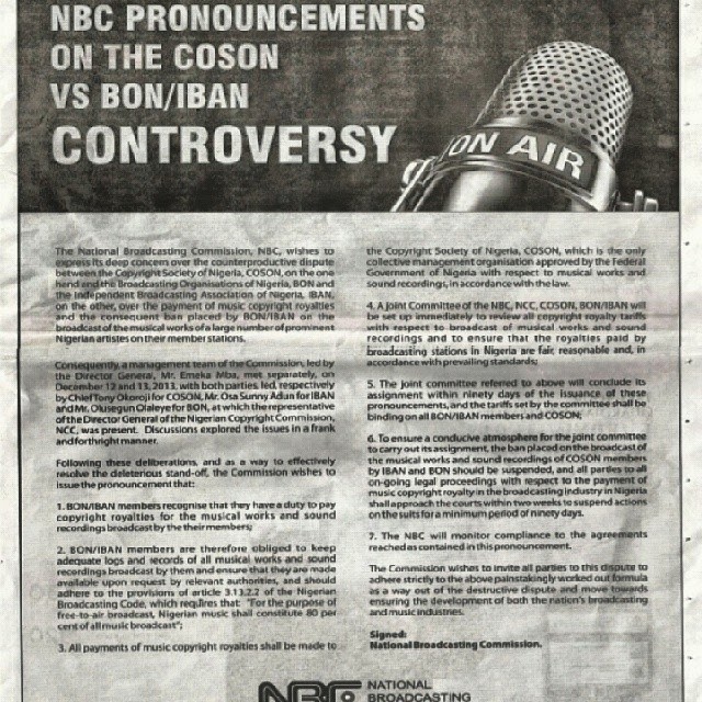 NBC orders radio stations to remove the ban on Nigerian artists