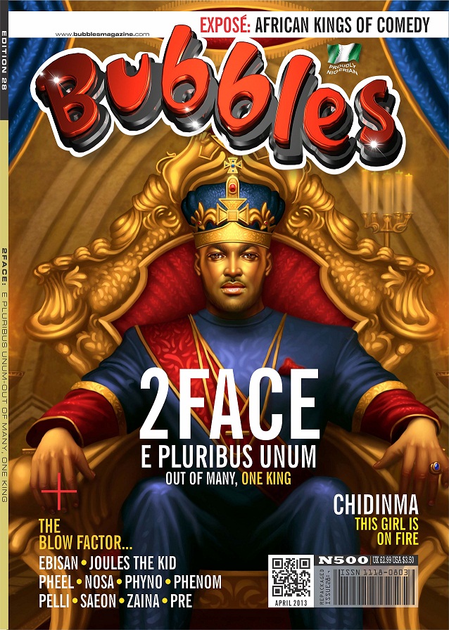 2Face Covers Bubbles Magazine April Edition