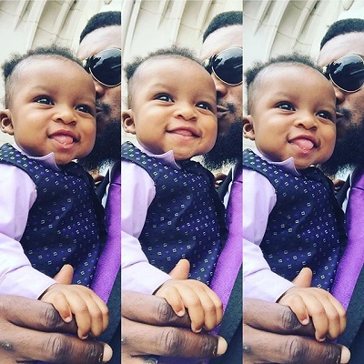 Chidi Mokeme Wears New Look, Shares Photos with Son (Photos)