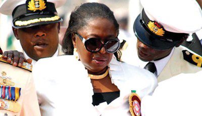 Nigerian Defence Minister Slumps at Armed Forces Remembrance Day