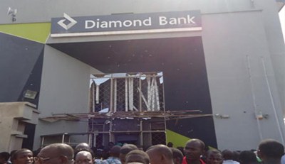 Chaos In Diamond Bank As Mgt Sacks 2000 Workers, Protest Mars Banking Operations