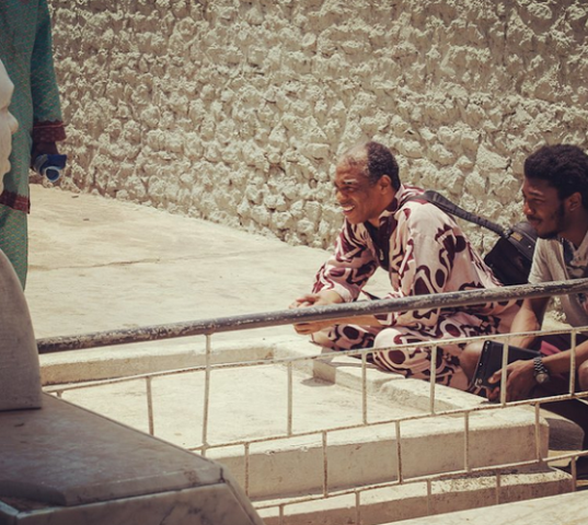 Femi Kuti Takes Son To Grandparent’s Gravesite In Abeokuta