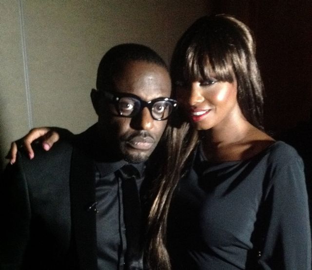 Jim Iyke Chills With Girlfriend In US While Hurricane Sandy Devastates Cities, Gets Excellence Award