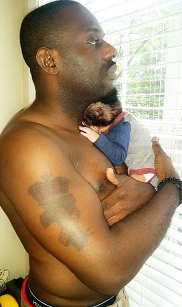 I’ve Learnt How to Change Baby Diapers Now…Jym Iyke (Photos)