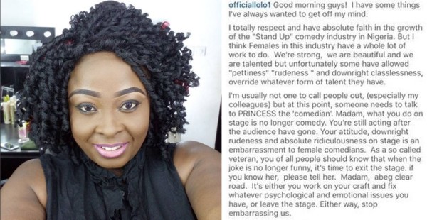 Lolo Of Wazobia Shed More Light On Reasons She Lambasted Comedian Princess