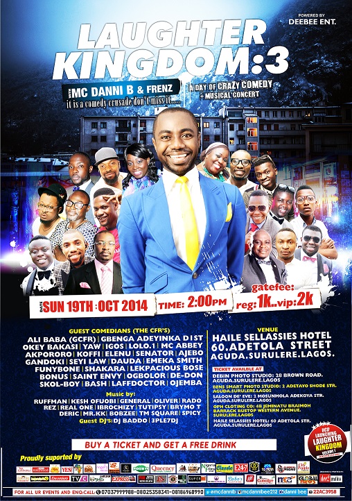 Ali Baba, Akpororo, Others To Bring Lagos Down For ‘Laughter Kingdom 3’