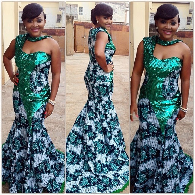 Mercy Aigbe’s Stunning Dress To Yoruba Movies Academy Awards