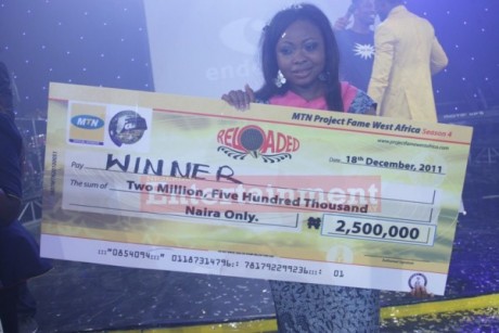 MONICA WINS MTN PROJECT FAME WEST AFRICA SEASON 4