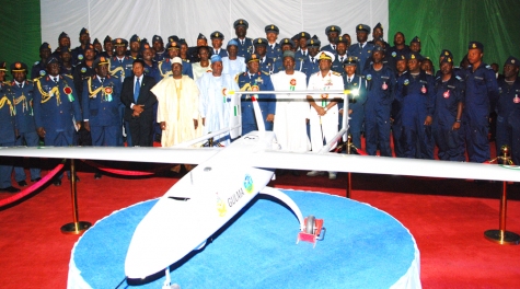 President Goodluck Jonathan unveiled the country’s first indigenous unmanned aerial vehicle