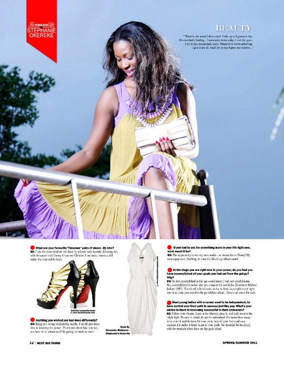 STAR ACTRESS STEPHANIE OKEREKE FEATURED IN NBT MAGAZINE