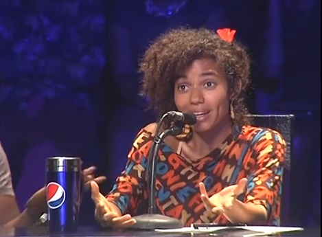 Nigerian Idol Judge, Nneka goes emotional after contestant performance !