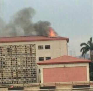 Obalende Police Station On Fire