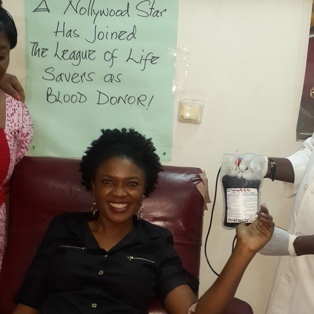 Omoni Oboli Donates Blood For Christmas