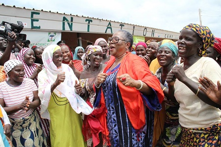 Photos: Onyeka Onwenu Vists IDPs Camp in Yola