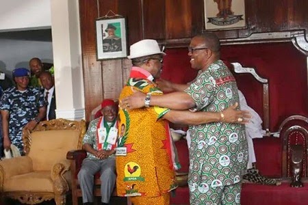 Jonathan Settles Rift Between Governor Willie Obiano and Peter Obi (Photos)