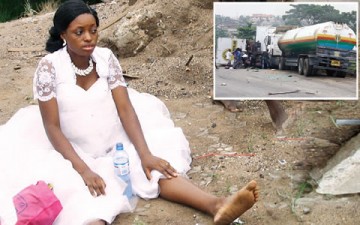 Bride and Groom narrowly escape death while going for Honeymoon