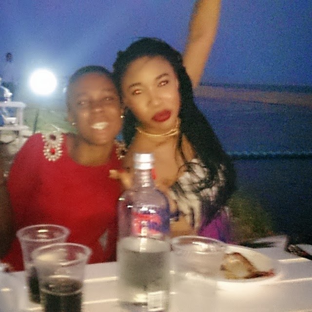 Tonto Dikeh, Spotted With Her Maid