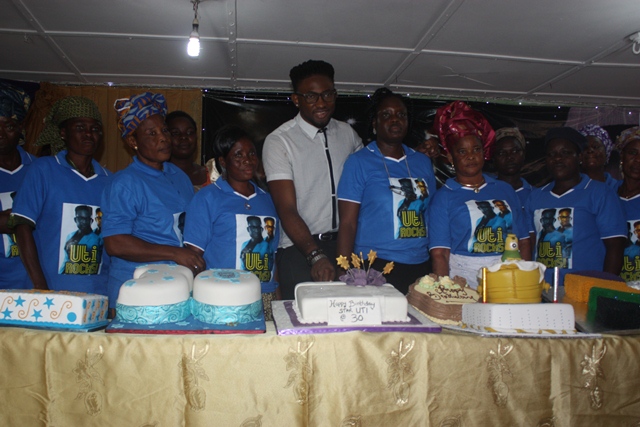 Ex-BBA Winner, Uti Nwachukwu, Friends Celebrate Birthday With 67 Widows