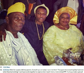 Wizkid parties with the parents