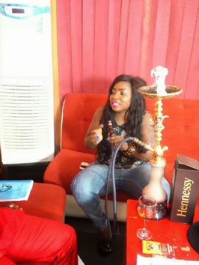 Actress Anita Joseph Caught Smoking Pipe At Club 24