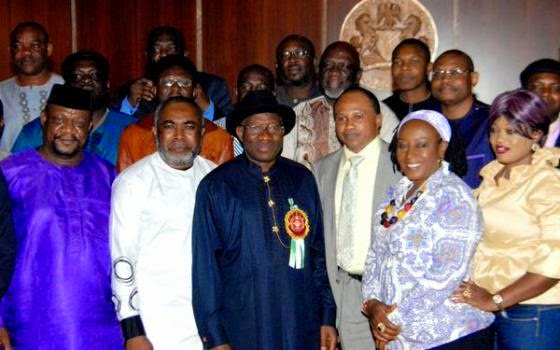 Paul Obazele Takes ‘Legends Of Nollywood’ To Aso Rock, Honours Jonathan