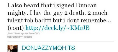 Don Jazzy Shutdown Duncan Mighty’s Signing to Mo’Hits Records.