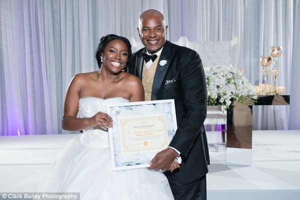 Bride presents ‘certificate of purity’ to dad at wedding