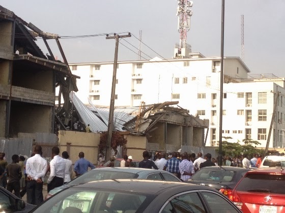 A Five-Store​y Shopping Complex Under-Cons​truction Collapsed In Lagos