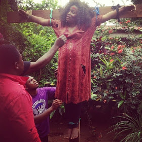 Queen Nwokoye Crucified In Her Village (Photos)