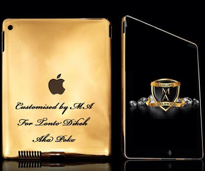 See The Guy Who Hooked Tonto Dikeh Up With A Gold Customized Ipad [PICTURES]