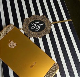 Tonto Dike’s Bf, Malivelihood gives Tiwa and Teebillz customized iphones as wedding gift