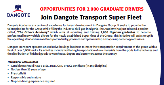 6 PHD, 704 Masters, 8, 460 Bachelors Degree Holders Jostle For 2,000 Dangote’s Driving Jobs