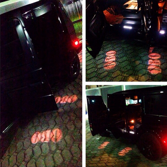 Davido’s G Wagon Gets Puddle Lights Custom