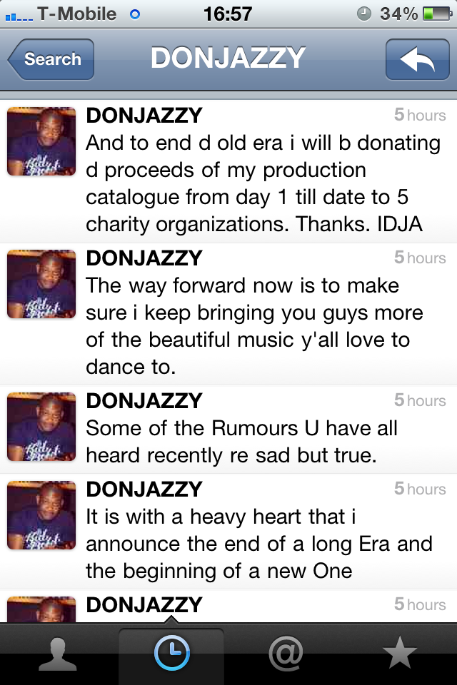 BREAKING NEWS:Don Jazzy Confirms Break-Up With D’Banj**Donates Proceeds Made With D’Banj In 9 Years To Charity