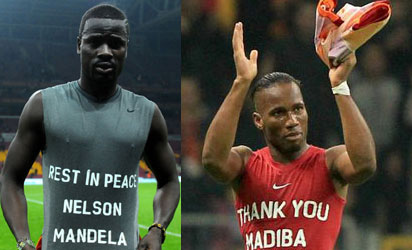 Football stars, Drogba, Eboue under fire for honouring Mandela –Drogba dares FA