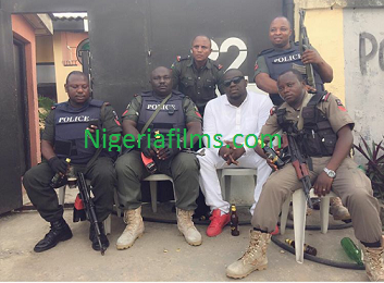 KCee’s Manager, Soso Soberekon, Police Officers Consume Alcohol Publicly (Picture)