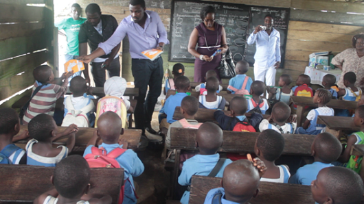 Ghana Actor, John Dumelo Supplies Academic Materials To African Schools