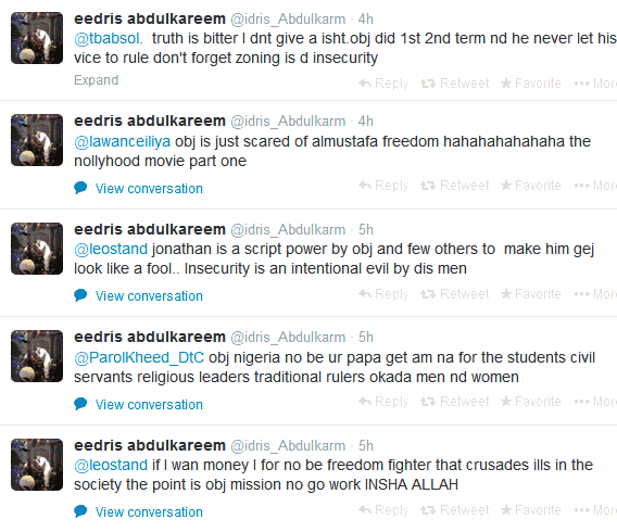 Eedris Abudalkareem Blasts Ex-president Obasanjo On Twitter