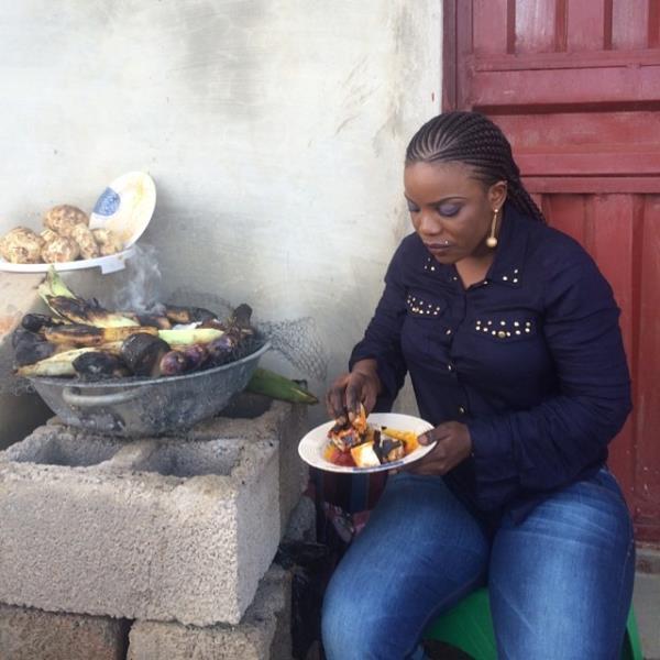 Actress, Empress Njamah Begins Roadside Business