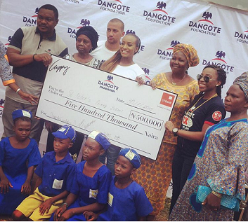 DJ Cuppy Donates N500,000 to Public School (Photos)